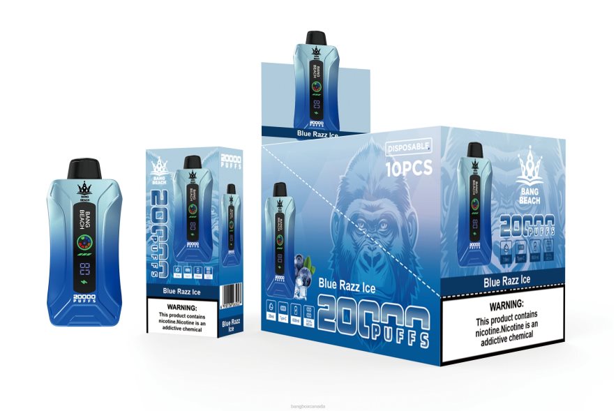 Bang Beach Vape - Bang Beach 20000 Puffs Smart Screen Vape Blue Razz Ice B2VHZP11