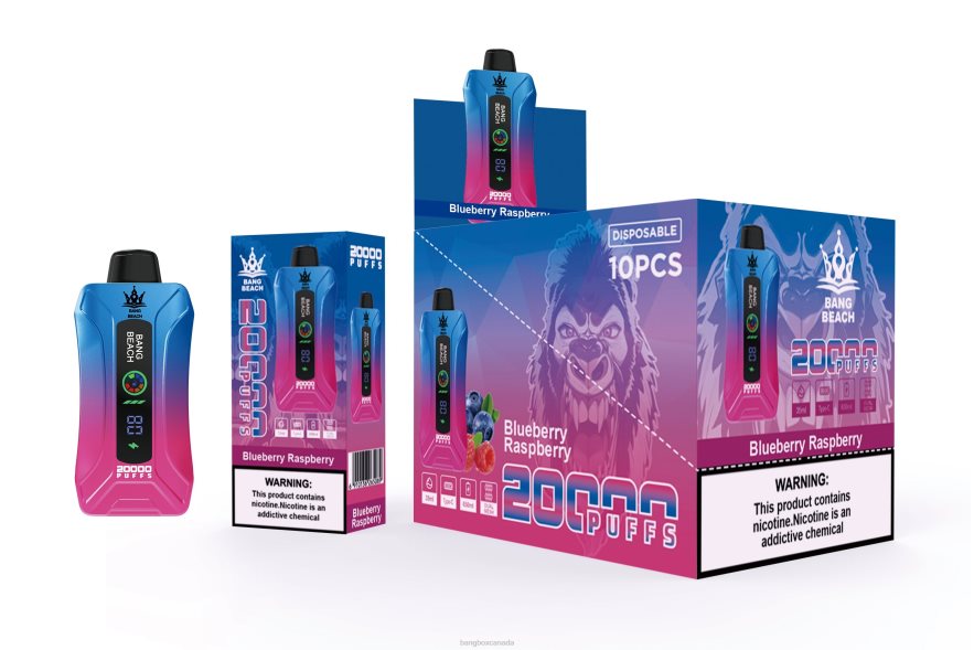 Bang Beach Vape - Bang Beach 20000 Puffs Smart Screen Vape Blueberry Raspberry B2VHZP12