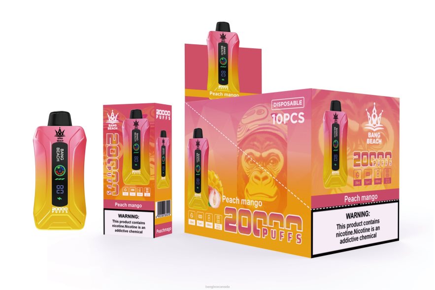 Bang Beach Vape - Bang Beach 20000 Puffs Smart Screen Vape Peach Mango B2VHZP2