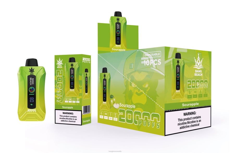 Bang Beach Vape - Bang Beach 20000 Puffs Smart Screen Vape Sour Apple B2VHZP1