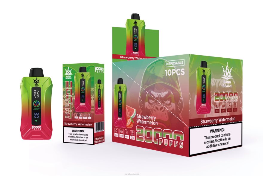 Bang Beach Vape - Bang Beach 20000 Puffs Smart Screen Vape Strawberry Watermelon B2VHZP3