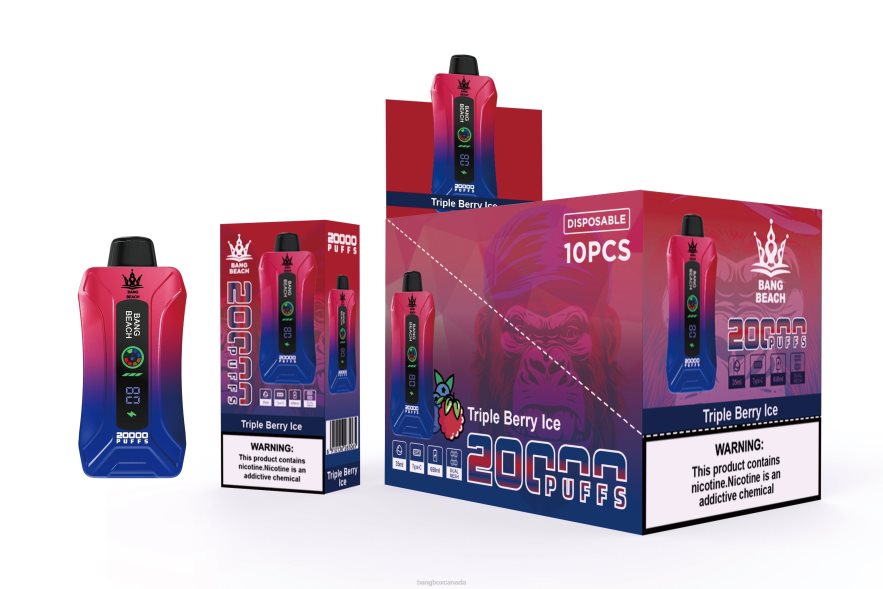 Bang Beach Vape - Bang Beach 20000 Puffs Smart Screen Vape Triple Berry Ice B2VHZP8