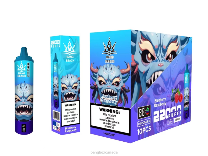Bang Beach Vape - Bang Beach 22000 Puffs Smart Screen Blueberry Raspberry B2VHZP14
