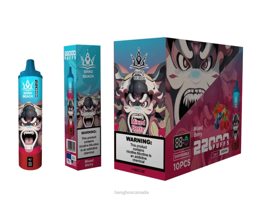 Bang Beach Vape - Bang Beach 22000 Puffs Smart Screen Mixed Berry B2VHZP21
