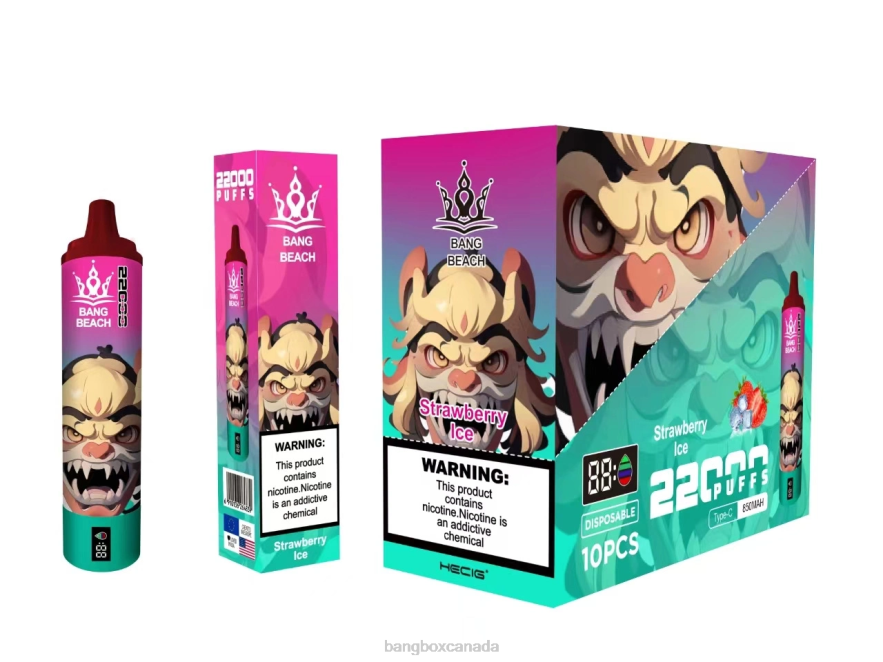 Bang Beach Vape - Bang Beach 22000 Puffs Smart Screen Strawberry Ice B2VHZP20