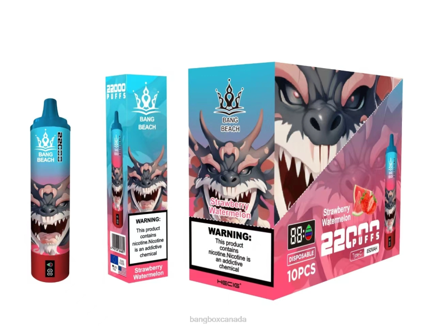 Bang Beach Vape - Bang Beach 22000 Puffs Smart Screen Strawberry Watermelon B2VHZP23