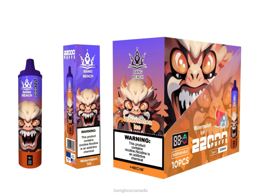 Bang Beach Vape - Bang Beach 22000 Puffs Smart Screen Watermelon Ice B2VHZP22