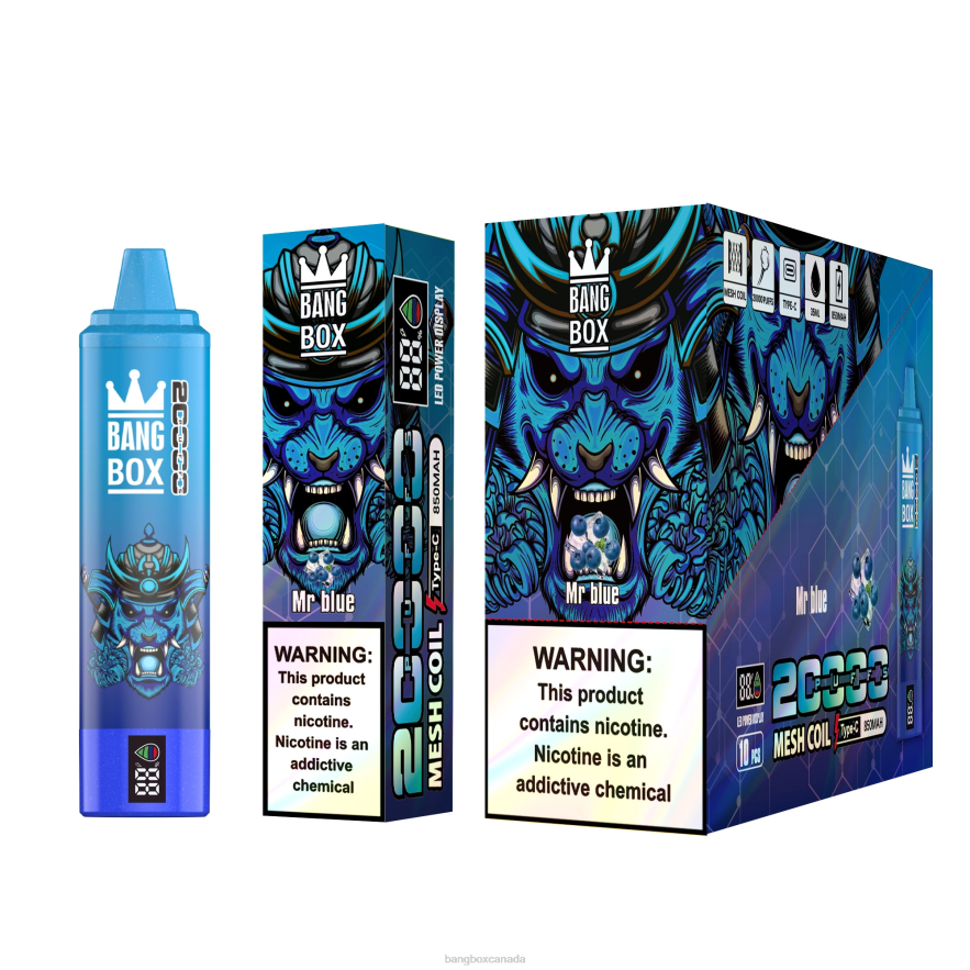 Bang Box Canada - Bang Box 20000 Puffs Smart Screen Mr Blue B2VHZP60