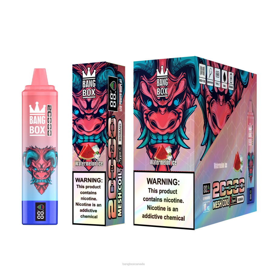Bang Box Canada - Bang Box 20000 Puffs Smart Screen Watermelon Ice B2VHZP56