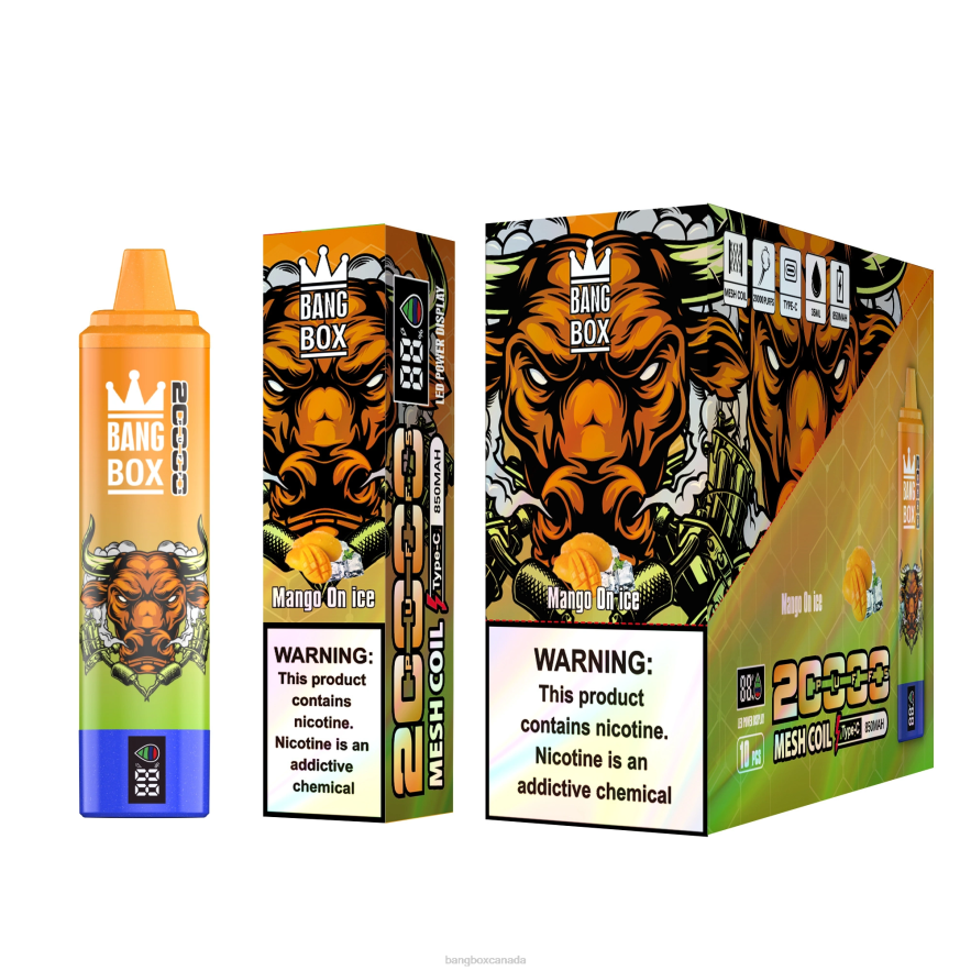 Bang Box Vape Price - Bang Box 20000 Puffs Smart Screen Mango On Ice B2VHZP54