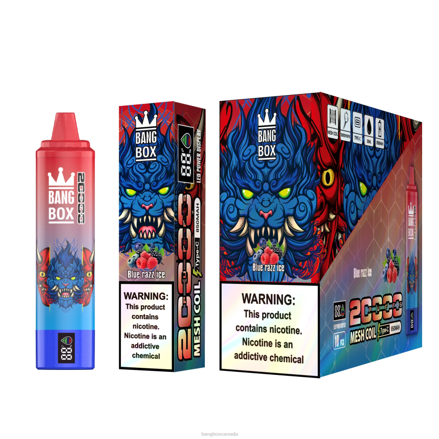 Vape Bang Box - Bang Box 20000 Puffs Smart Screen Blue Razz Ice B2VHZP59