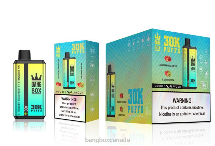 Bang Box Canada - Bang Box 30000 Puffs Dual Flavors Strawberry Watermelon & Strawberry Kiwi B2VHZP64