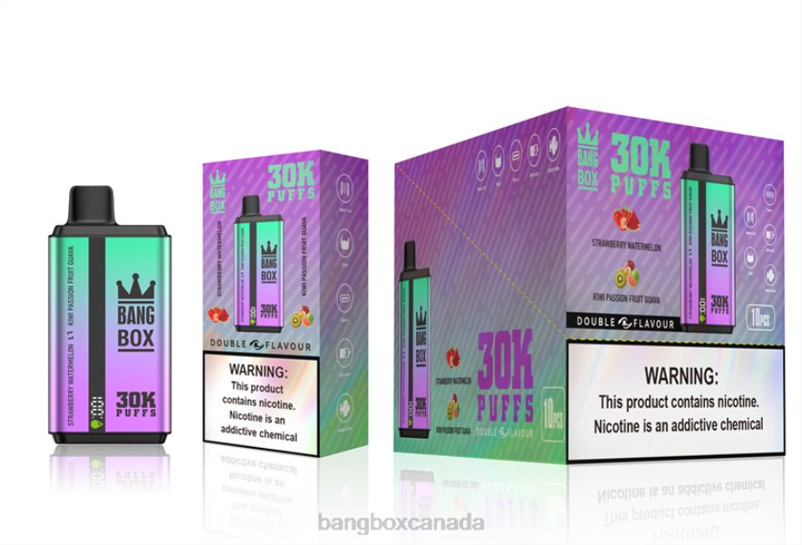 Bang Box Vape Price - Bang Box 30000 Puffs Dual Flavors Strawberry Watermelon & Kiwi Passion Fruit Guava B2VHZP70