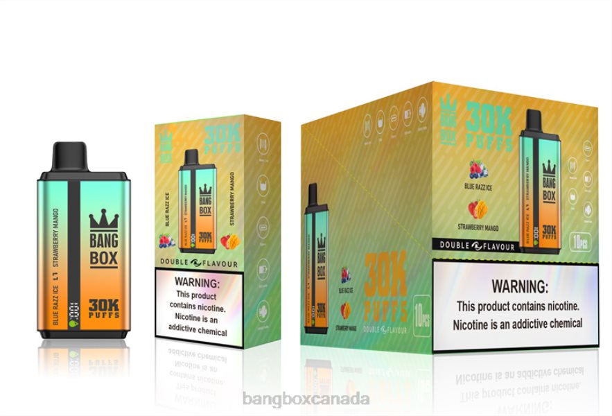 Bang Box Vape Review - Bang Box 30000 Puffs Dual Flavors Blue Razz Ice & Strawberry Mango B2VHZP73
