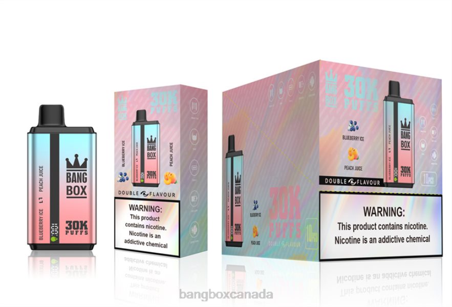 Vape Bang Box - Bang Box 30000 Puffs Dual Flavors Blueberry Ice & Peach Juice B2VHZP63