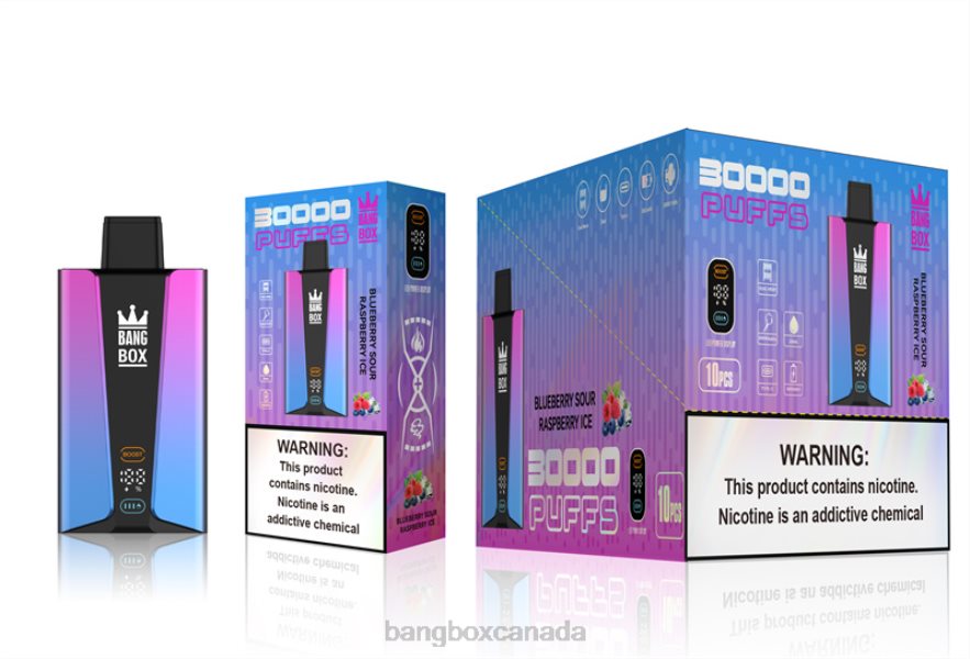 Bang Box Vape Review - Bang Box 30000 Puffs Smart Screen Blueberry Sour Raspberry Ice B2VHZP81