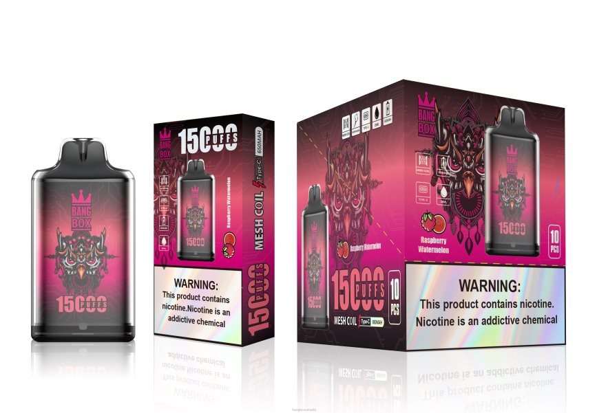 Bang Box Vape Review - Bang Box S1-15000 Puffs Raspberry Watermelon B2VHZP105